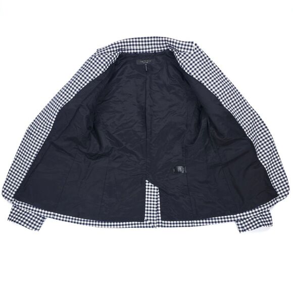 NEW Rag & Bone Archer Gingham Blazer Black White Plaid Old Money Preppy Academia - Picture 10 of 13